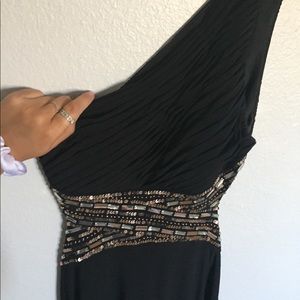 One shoulder long formal dress